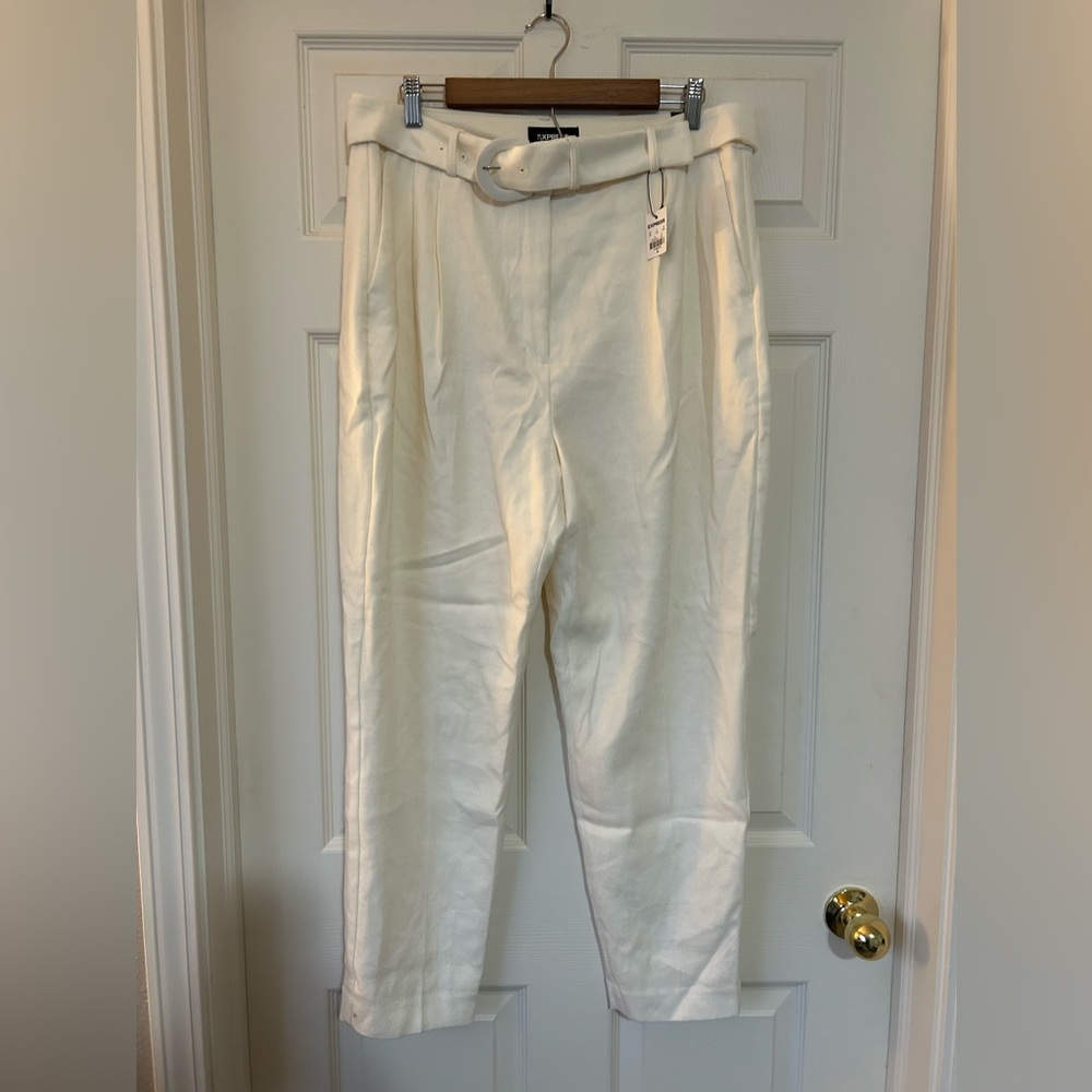 B2G1F Express Ivory Tailored Trousers w belt